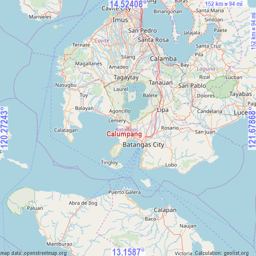 Calumpang on map