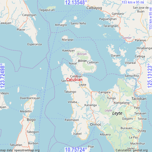 Calubian on map