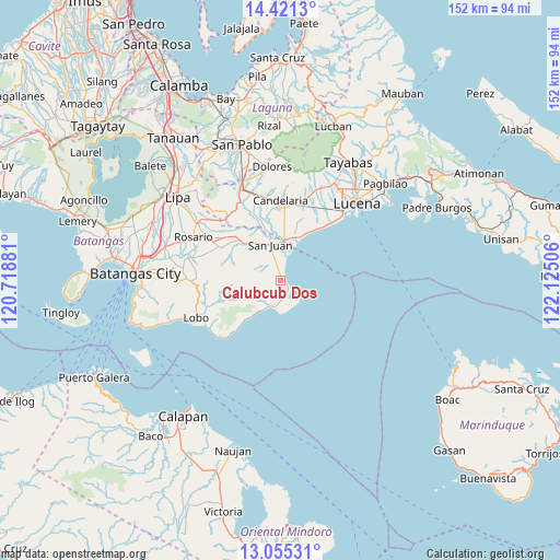 Calubcub Dos on map