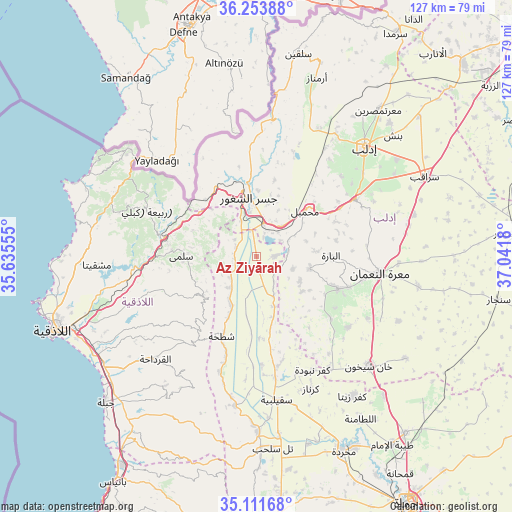 Az Ziyārah on map