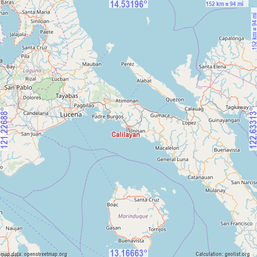 Calilayan on map