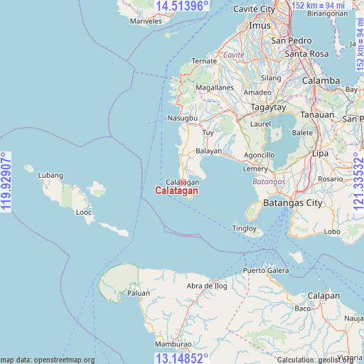 Calatagan on map