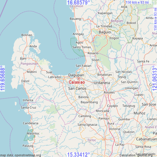 Calasiao on map