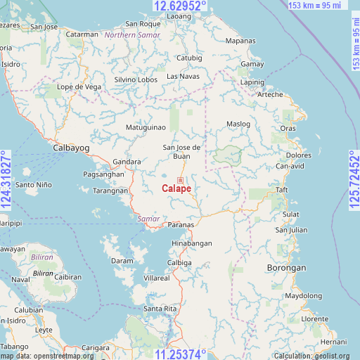 Calape on map