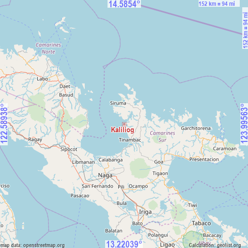 Kaliliog on map