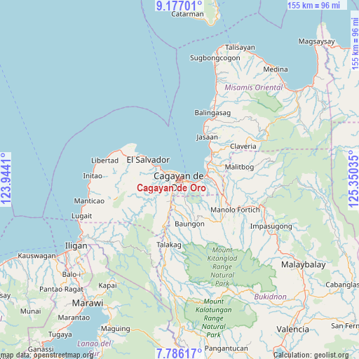 Cagayan de Oro on map