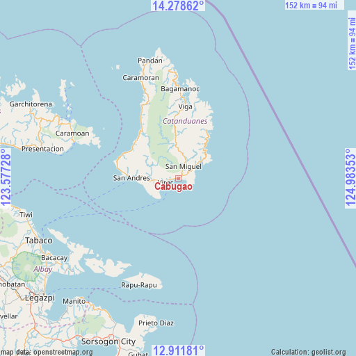 Cabugao on map