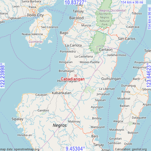 Cabadiangan on map