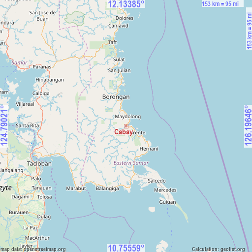 Cabay on map