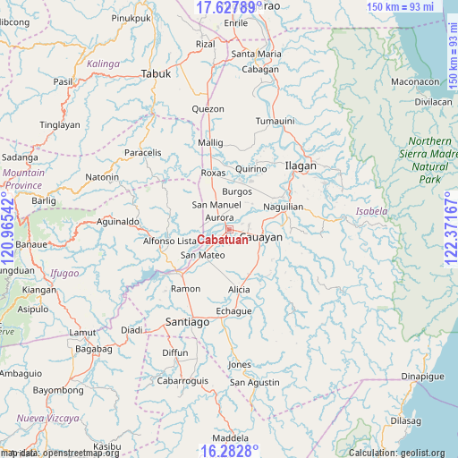 Cabatuan on map