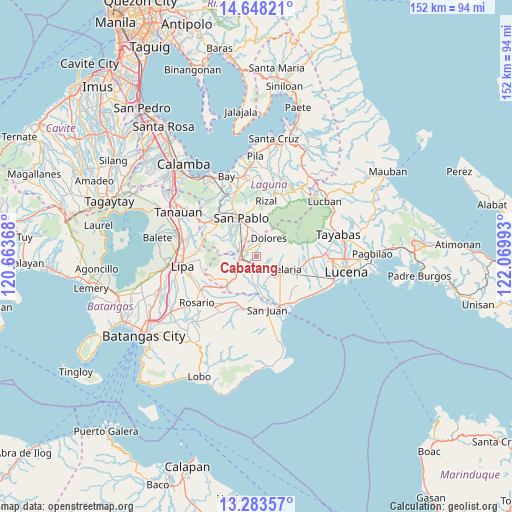 Cabatang on map