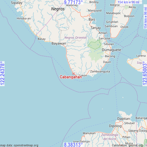 Cabangahan on map