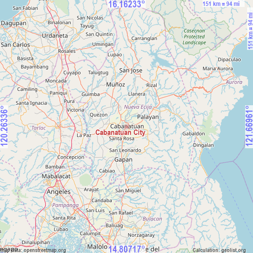 Cabanatuan City on map