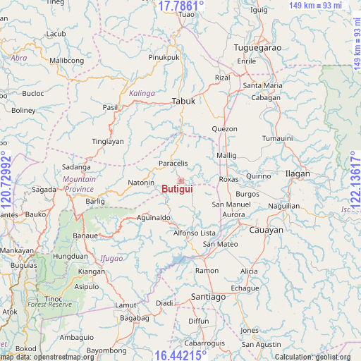 Butigui on map