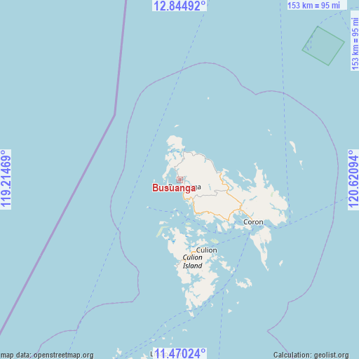 Busuanga on map