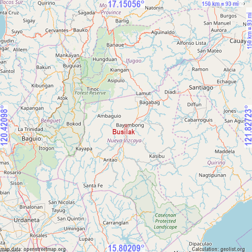 Busilak on map