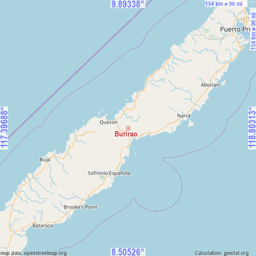 Burirao on map