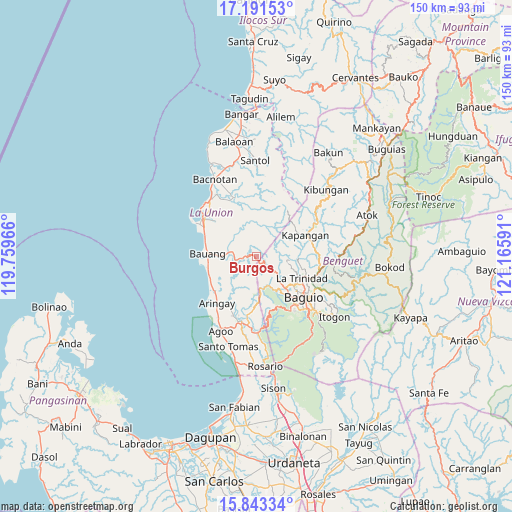 Burgos on map
