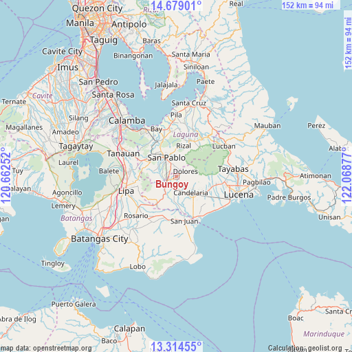 Bungoy on map