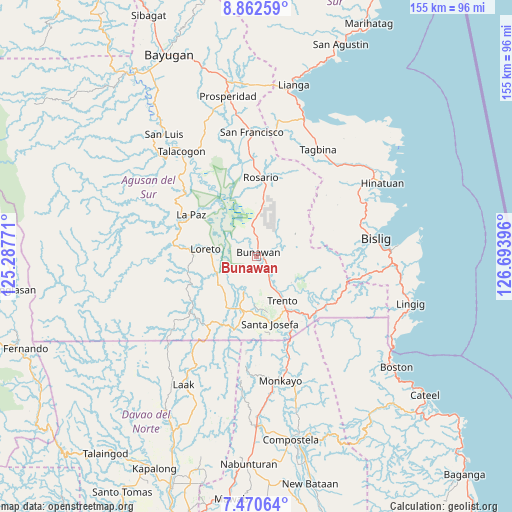 Bunawan on map