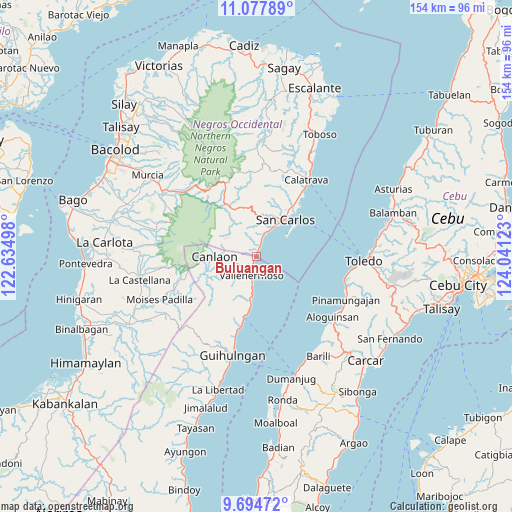 Buluangan on map