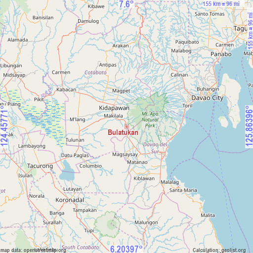 Bulatukan on map