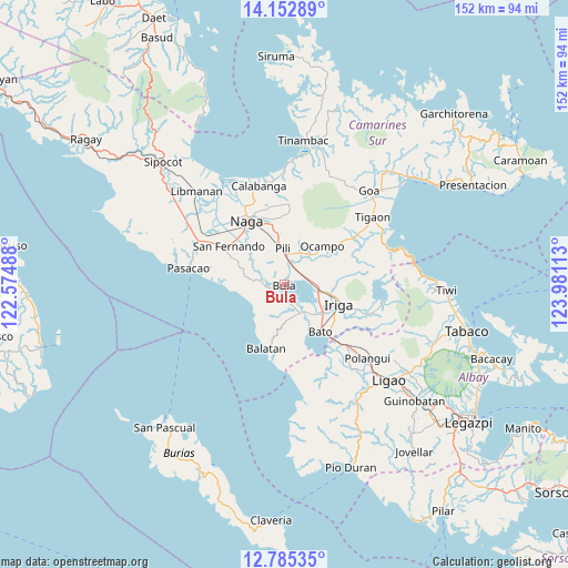 Bula on map