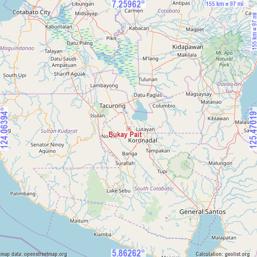 Bukay Pait on map