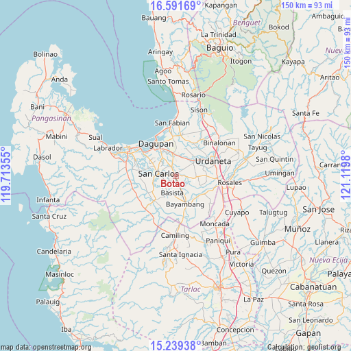 Botao on map
