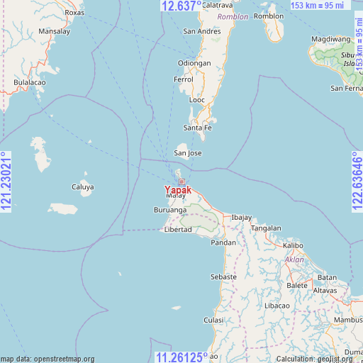 Yapak on map