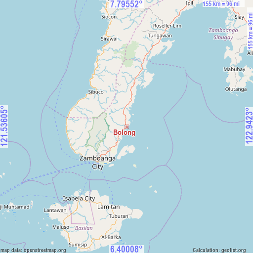 Bolong on map