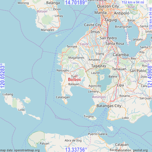 Bolboc on map