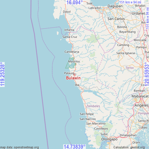 Bulawin on map