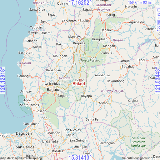 Bokod on map