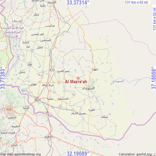 Al Mazra‘ah on map