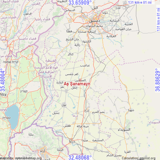 Aş Şanamayn on map