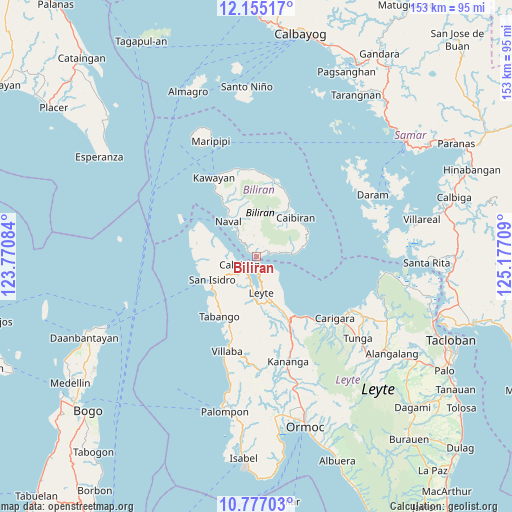 Biliran on map