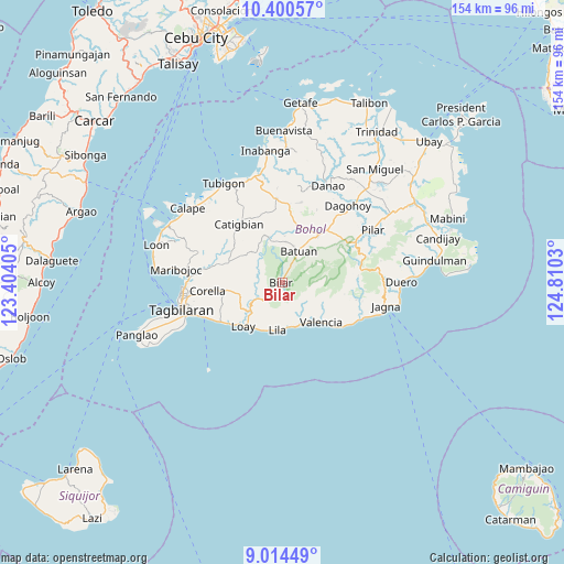 Bilar on map