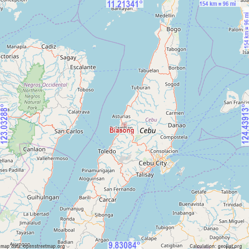 Biasong on map