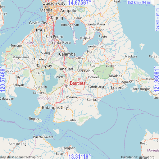 Bautista on map
