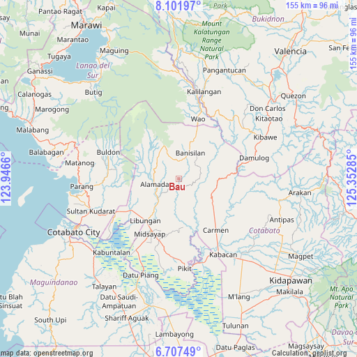 Bau on map