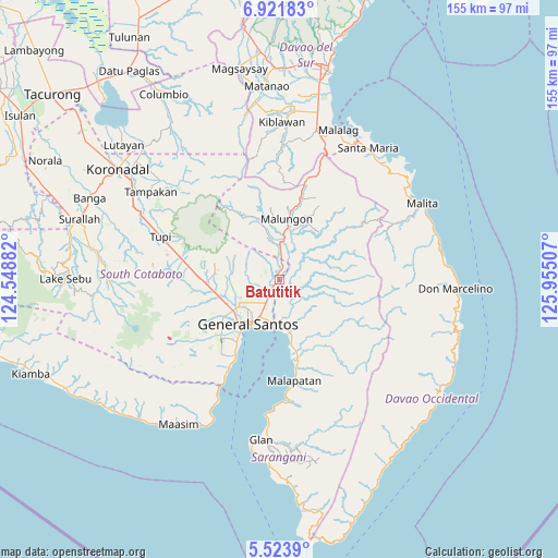 Batutitik on map