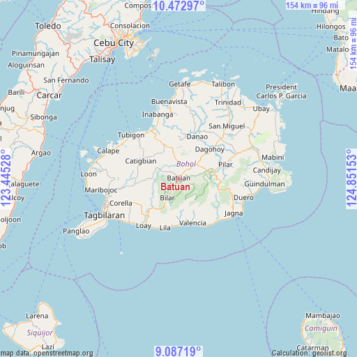 Batuan on map