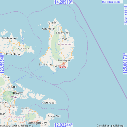 Bato on map