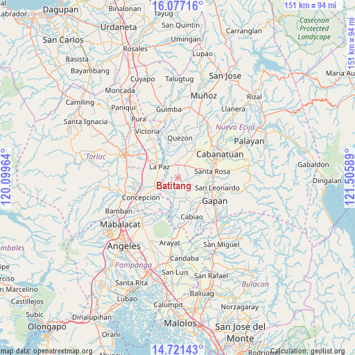 Batitang on map