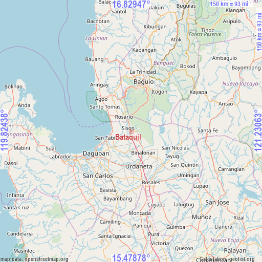 Bataquil on map
