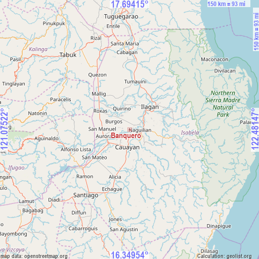 Banquero on map