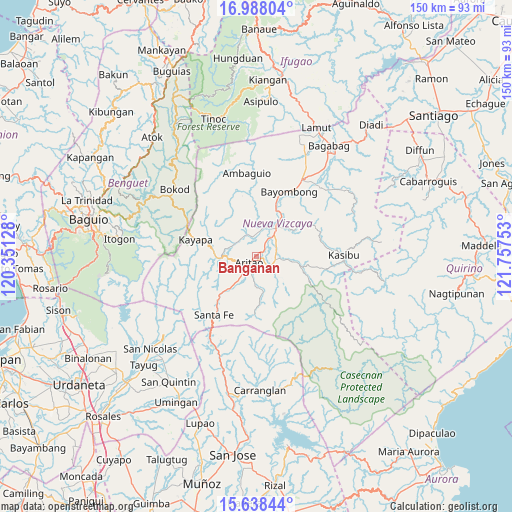 Banganan on map