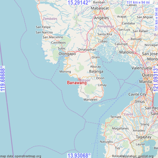 Banawang on map