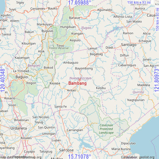 Bambang on map
